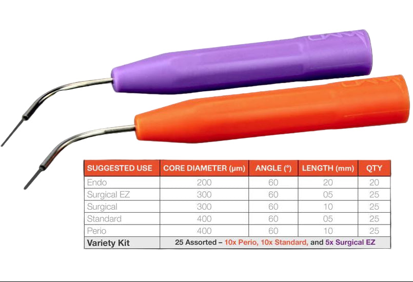 DISPOSABLE LASER TIPS Variety Kit 25本入
