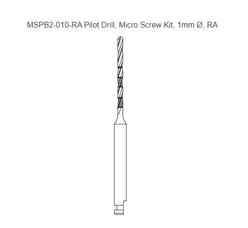 PILOT DRILL, MICRO SCREW KIT, 1MM Ø, RA