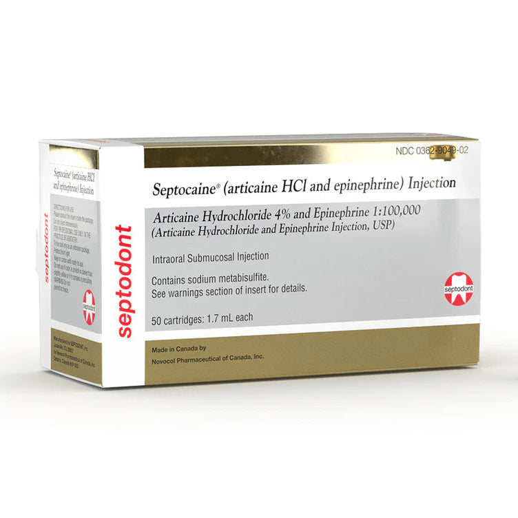 [要薬監] Septocaine 4% with Epinepherine 1 : 100,000 ゴールド