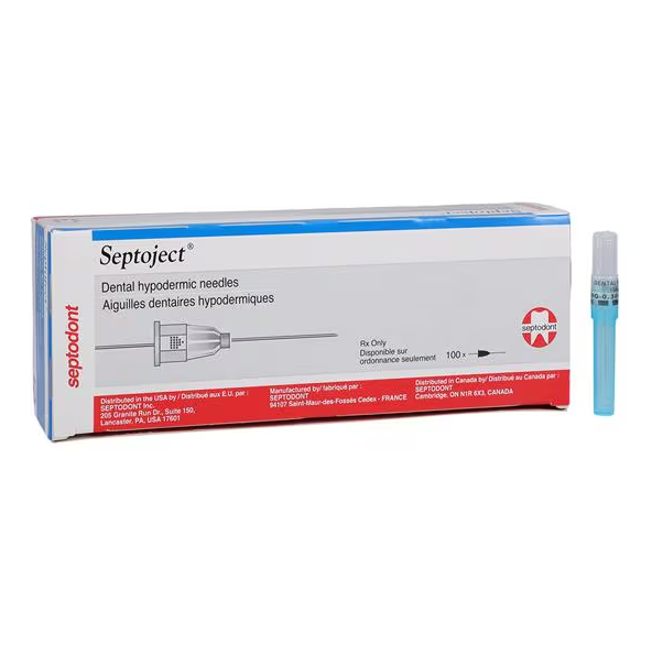 Septoject Dental Hypodermic Needles 30 Gauge Short Blue