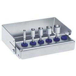 Rotary Tissue Punches · Set Of 5 Punches With Autoclavable Block ロータリー歯肉穴あけパンチ 5個セット 加圧滅菌対応ブロック