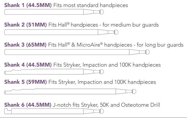 SS White Oral Surgery Bur # 701 Impact 59mm 10本入り